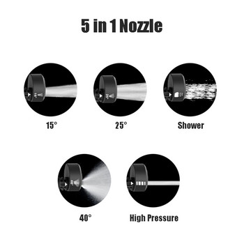 HOT SALE Αξεσουάρ αυτοκινήτου 6 σε 1 Πολυλειτουργικό ακροφύσιο καθαριστικού υψηλής πίεσης για πλύσιμο αυτοκινήτου LAVOR με πιστόλι υψηλής πίεσης