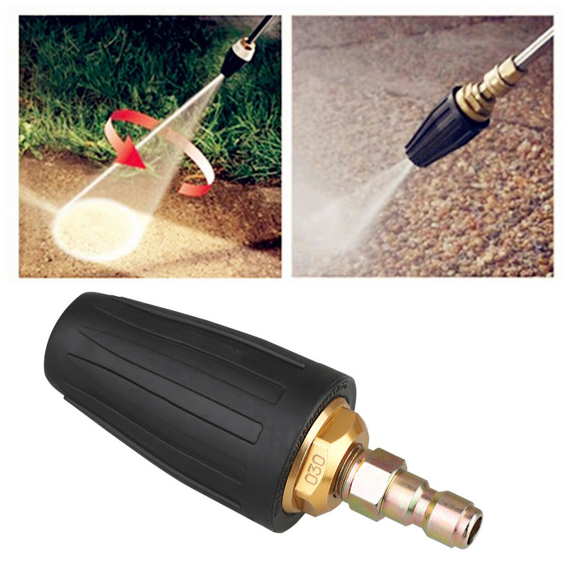 1/4 colio aukšto slėgio greito prijungimo besisukantis 360 laipsnių turbo purkštukas 3000PSI2.5-4 GPM aukšto slėgio plovimo mašinai OT301