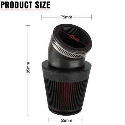 NIBBI Racing φίλτρο αέρα γενικής χρήσης 42mm/48mm Dirt Bike Filters Air Motocross Cleaner Carburetor for Pit Bike Scooter