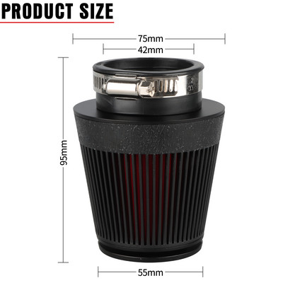 NIBBI Racing φίλτρο αέρα γενικής χρήσης 42mm/48mm Dirt Bike Filters Air Motocross Cleaner Carburetor for Pit Bike Scooter