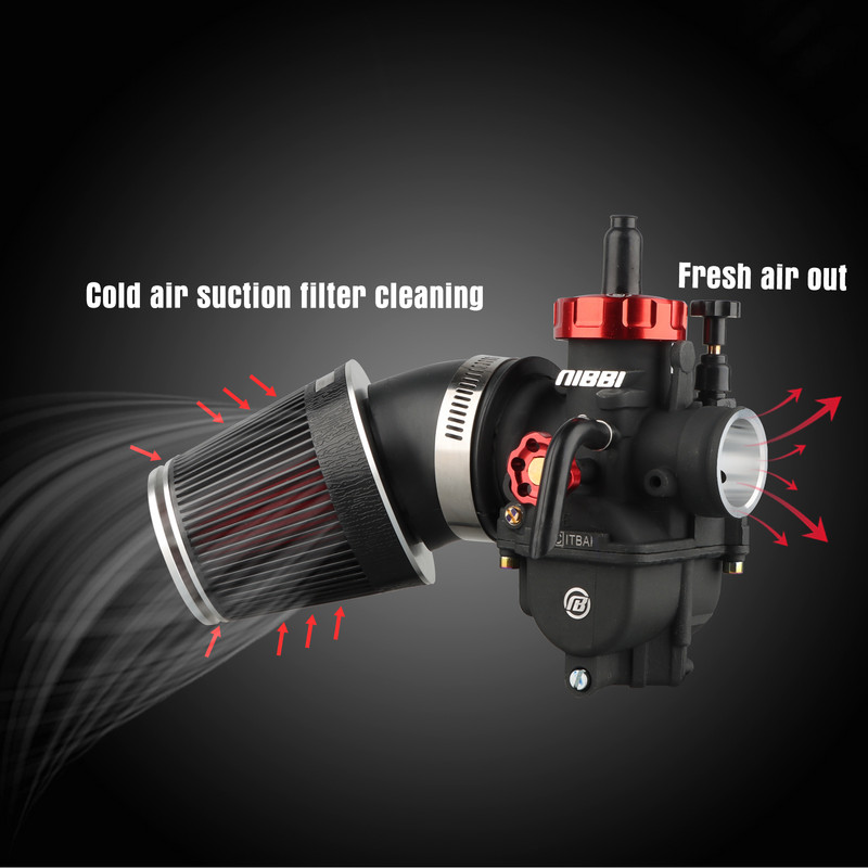 NIBBI Racing φίλτρο αέρα γενικής χρήσης 42mm/48mm Dirt Bike Filters Air Motocross Cleaner Carburetor for Pit Bike Scooter