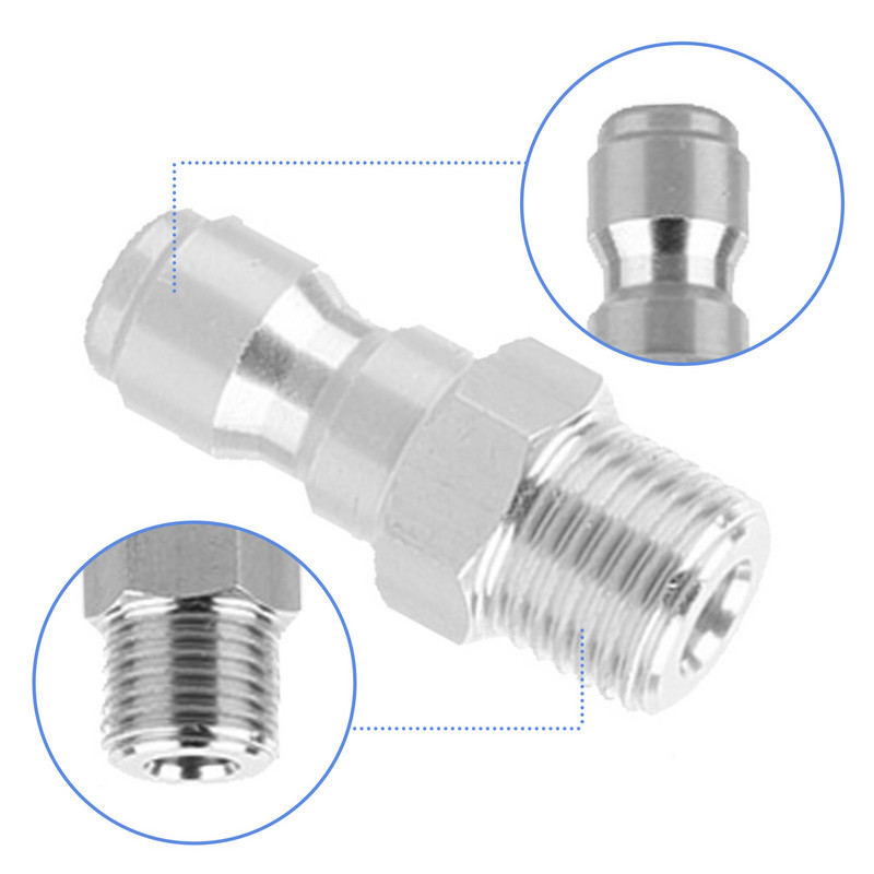 Mașină de spălat cu presiune Conector cu priză rapidă din spumă de zăpadă 1/4 inch la pistolul de pulverizare Adaptor lancea baghetă Racord de deconectare rapidă