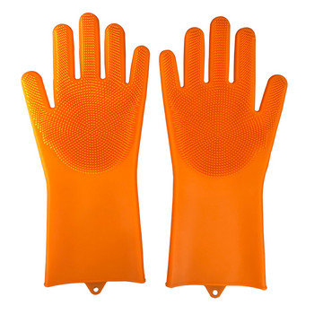 Ръкавици за почистване на автомобили Силиконови гумени гъбени ръкавици Домакински скрубер Инструменти за почистване на кухня