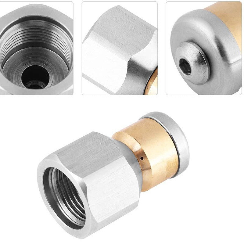 Ferret Pipeline torupuhastuskaabel roostevabast terasestRotaryDrainBlasterCleaningSpoiler Kanalisatsioonipuhastid Otsik Kõrgsurvepuhasti