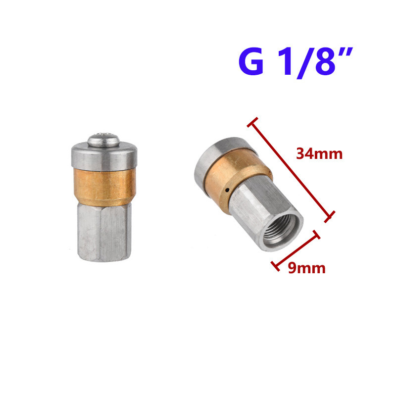 Ferret Pipeline torupuhastuskaabel roostevabast terasestRotaryDrainBlasterCleaningSpoiler Kanalisatsioonipuhastid Otsik Kõrgsurvepuhasti