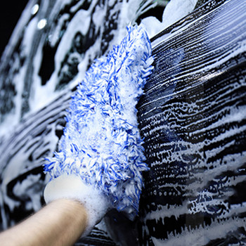 Γάντια πλυσίματος αυτοκινήτου Microfiber Scratch Δωρεάν διπλής όψης Microfiber Wash Mitt Mitt Mitt Wash Car Wash Mitt Ultra Absorbent Microfiber