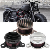 Filtru de aer negru Sistem de curățare a aerului de admisie pentru motocicletă pentru Sportster XL Iron 883 XL1200 48 72 2004-2014 Filtre a air moto