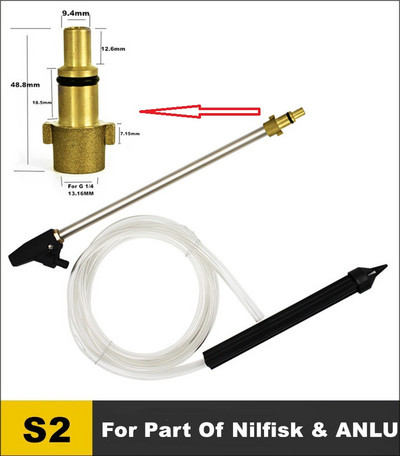 Märg-liivapuhastusotsik, erineva otsikuga, kõrgsurvepesuri püstolipuhasti jaoks