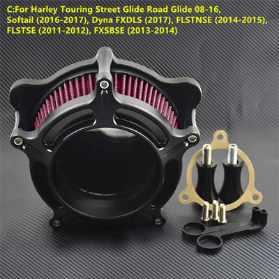 Σετ εισαγωγής συστήματος καθαριστικού φίλτρου αέρα μοτοσικλέτας για Harley Sportster Iron XL883 XL1200 Touring Road Glide Softail Dyna FXDLS