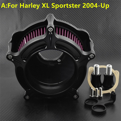 Σετ εισαγωγής συστήματος καθαριστικού φίλτρου αέρα μοτοσικλέτας για Harley Sportster Iron XL883 XL1200 Touring Road Glide Softail Dyna FXDLS