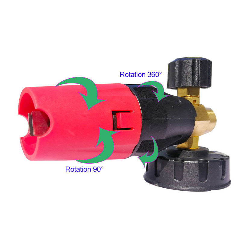 Automobilių plovimo srove reguliuojamas aukšto slėgio sniego putplasčio pistoletas 14 greito atjungimo su penkių spalvų purkštukais, skirtas „Karcher“ valymo įrankiams