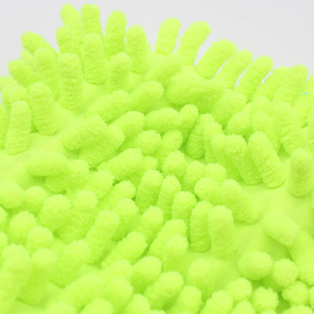 5 τμχ Πράσινο μαλακό άνετο πλύσιμο αυτοκινήτου Γάντια καθαρισμού σενίλ με ισχυρή απορρόφηση Εργαλείο αφαίρεσης σκόνης αυτοκινήτου
