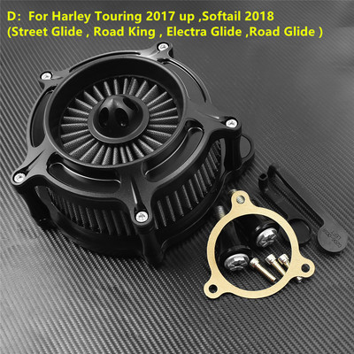 Filtru de admisie negru pentru filtre de aer motocicletă pentru Harley Sportster XL 883 1200 Dyna V-Rod Softail Fat Boy Touring Ultra FLHR FLHX