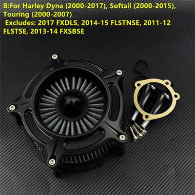 Filtru de admisie negru pentru filtre de aer motocicletă pentru Harley Sportster XL 883 1200 Dyna V-Rod Softail Fat Boy Touring Ultra FLHR FLHX