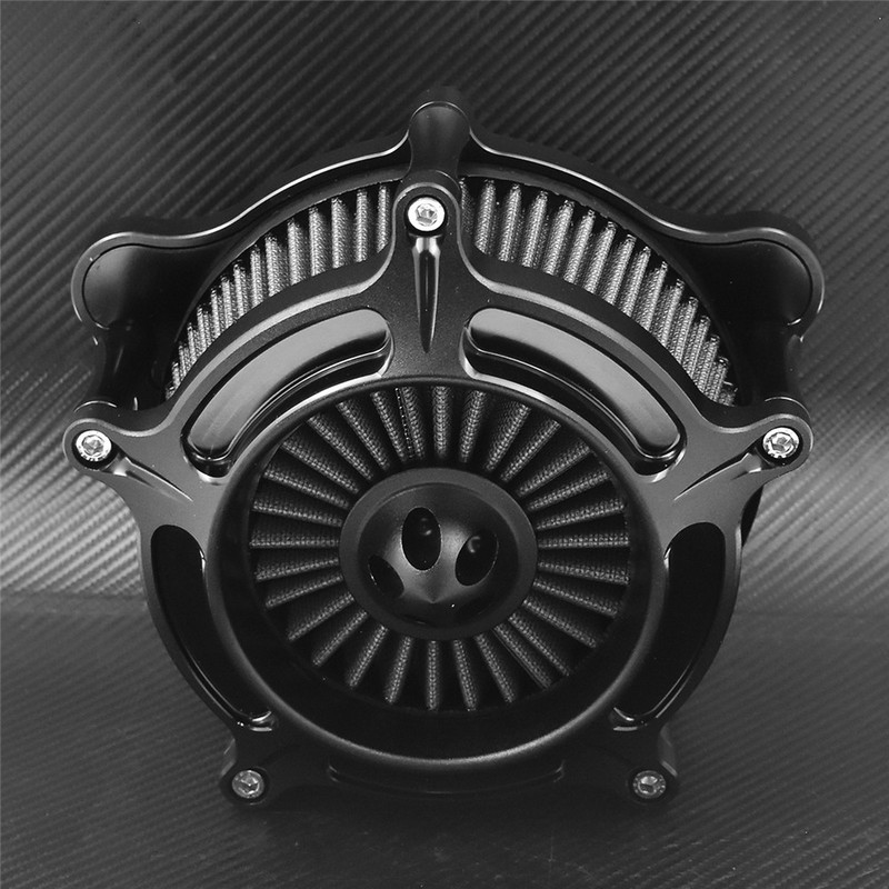 Filtru de admisie negru pentru filtre de aer motocicletă pentru Harley Sportster XL 883 1200 Dyna V-Rod Softail Fat Boy Touring Ultra FLHR FLHX