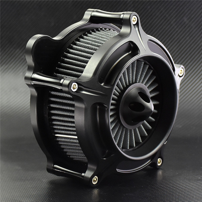 Filtru de admisie negru pentru filtre de aer motocicletă pentru Harley Sportster XL 883 1200 Dyna V-Rod Softail Fat Boy Touring Ultra FLHR FLHX