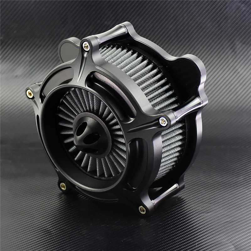 Filtru de admisie negru pentru filtre de aer motocicletă pentru Harley Sportster XL 883 1200 Dyna V-Rod Softail Fat Boy Touring Ultra FLHR FLHX