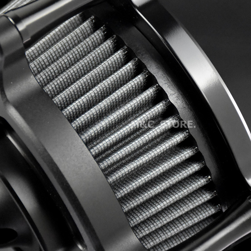 Filtru de admisie negru pentru filtre de aer motocicletă pentru Harley Sportster XL 883 1200 Dyna V-Rod Softail Fat Boy Touring Ultra FLHR FLHX