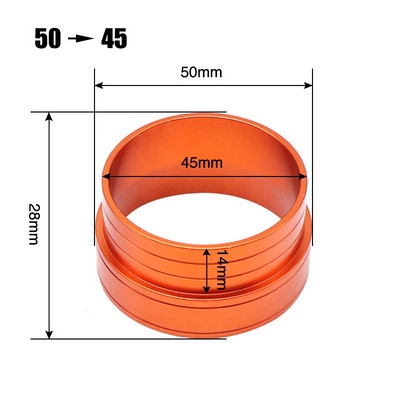 SCL Racing universaalne 37mm 42mm 45mm 50mm alumiiniumkummist mootorratta PE PWK karburaatori sisselaskeõhufiltri ühendusliidese adapter