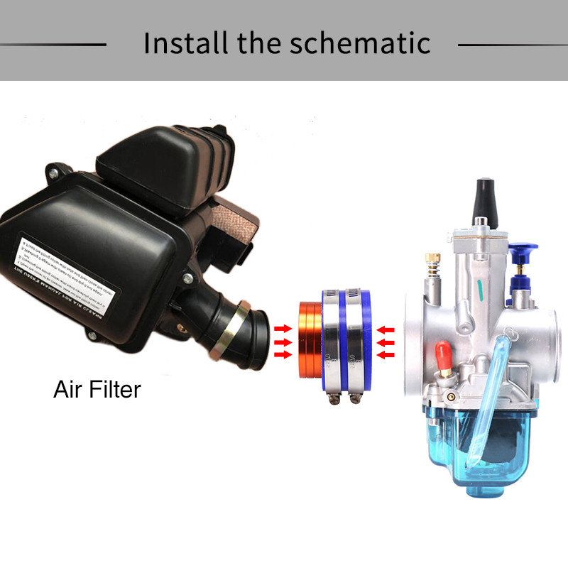 SCL Racing universaalne 37mm 42mm 45mm 50mm alumiiniumkummist mootorratta PE PWK karburaatori sisselaskeõhufiltri ühendusliidese adapter