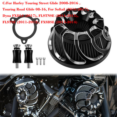 Motocikl CNC Čistač zračnog filtra Usisni filtar za Harley Softail Dyna Sportster 883 1200 Touring Road King Fatboy FLHX FLTRX