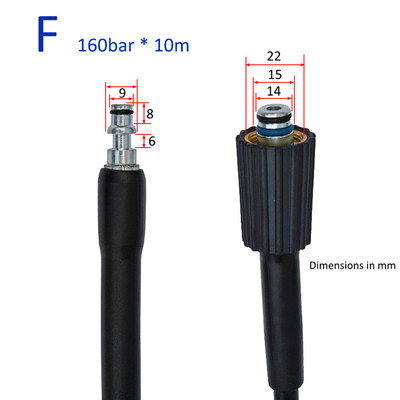 10 m aukšto slėgio plovimo mašinos žarna automobilių plovimo vandens valymo žarna prailginimo žarnos laido vamzdis Bort HAMMER Huter Kohler Daewoo Sterwins