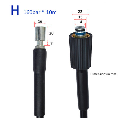 10 m aukšto slėgio plovimo mašinos žarna automobilių plovimo vandens valymo žarna prailginimo žarnos laido vamzdis Bort HAMMER Huter Kohler Daewoo Sterwins
