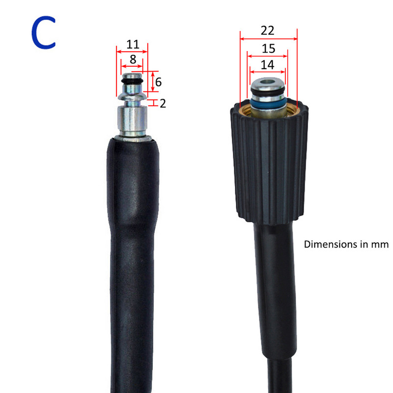 10 m aukšto slėgio plovimo mašinos žarna automobilių plovimo vandens valymo žarna prailginimo žarnos laido vamzdis Bort HAMMER Huter Kohler Daewoo Sterwins