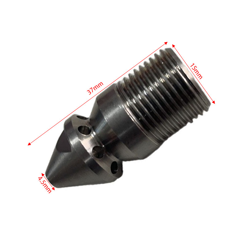 Ακροφύσιο Jetter 9 Jet 3/8" αρσενικό 4.5 Περιστροφικό ακροφύσιο καθαρισμού αποστράγγισης / αποχέτευσης αποχέτευσης από ανοξείδωτο ατσάλι 303