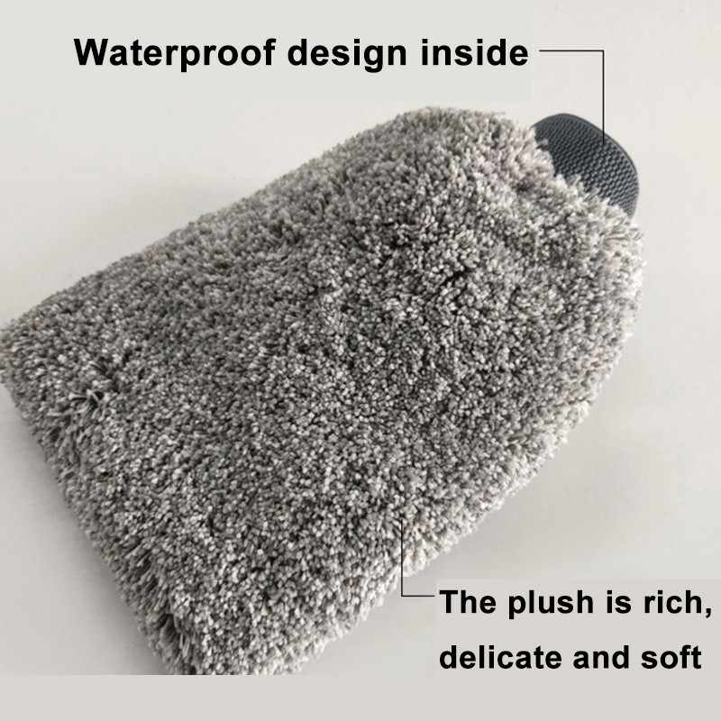 New Style Grey Plus Fibră de catifea Mănuși pentru spălătorie auto Instrument de curățare a mașinii Uz casnic Perie de curățare multifuncțională Detalierea Never Scrat
