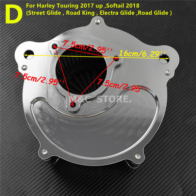 Καθαριστικό φίλτρου αέρα μοτοσυκλέτας Chrome για Harley Sportster 883 1200 Iron XL Touring Road King Dyna Fatboy FXDLS FLSTNSE Softail