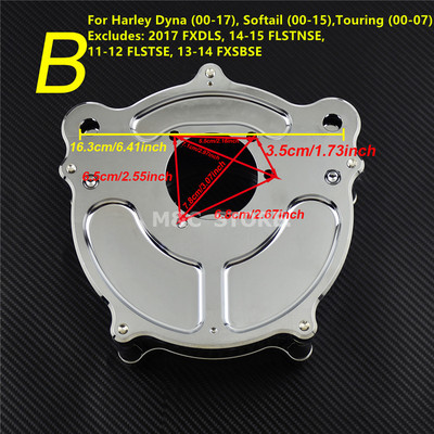 Καθαριστικό φίλτρου αέρα μοτοσυκλέτας Chrome για Harley Sportster 883 1200 Iron XL Touring Road King Dyna Fatboy FXDLS FLSTNSE Softail