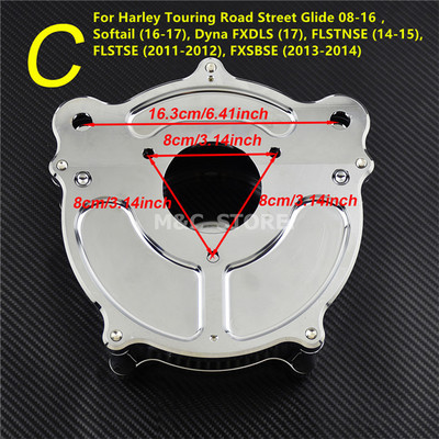 Καθαριστικό φίλτρου αέρα μοτοσυκλέτας Chrome για Harley Sportster 883 1200 Iron XL Touring Road King Dyna Fatboy FXDLS FLSTNSE Softail