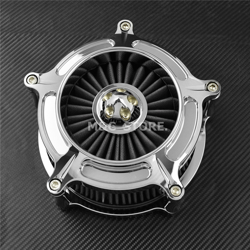 Καθαριστικό φίλτρου αέρα μοτοσυκλέτας Chrome για Harley Sportster 883 1200 Iron XL Touring Road King Dyna Fatboy FXDLS FLSTNSE Softail