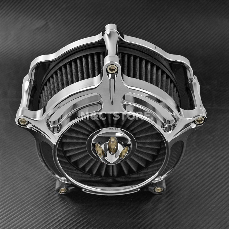 Καθαριστικό φίλτρου αέρα μοτοσυκλέτας Chrome για Harley Sportster 883 1200 Iron XL Touring Road King Dyna Fatboy FXDLS FLSTNSE Softail