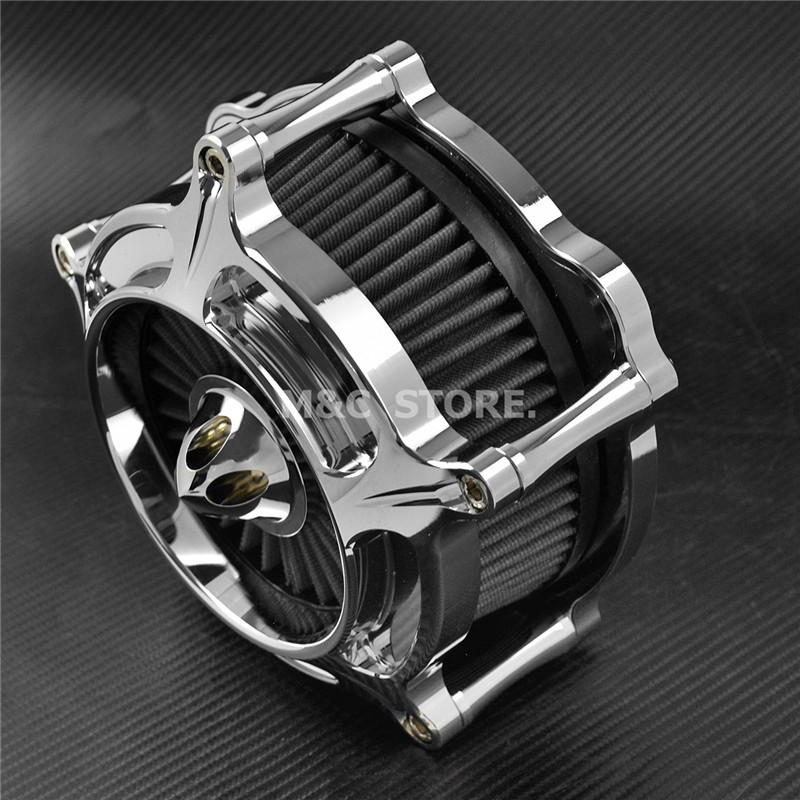 Καθαριστικό φίλτρου αέρα μοτοσυκλέτας Chrome για Harley Sportster 883 1200 Iron XL Touring Road King Dyna Fatboy FXDLS FLSTNSE Softail