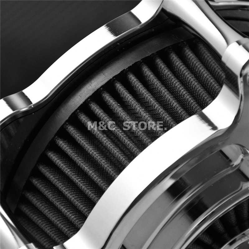 Καθαριστικό φίλτρου αέρα μοτοσυκλέτας Chrome για Harley Sportster 883 1200 Iron XL Touring Road King Dyna Fatboy FXDLS FLSTNSE Softail