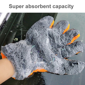 Ръкавици за автомивка от коралов полар Полиращи кърпи за пране Плюшени микрофибърни ръкавици за пране Чисти инструменти за почистване на прах Плюшена плътна кърпа