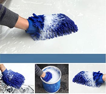 1PCS Шенил Микрофибърни ръкавици за миене на автомобили Ръкавици за миене на прозорци Ръкавици с ръкавица Кърпа за почистване Кърпи за прах Ръкавици Автомобилна ръкавица
