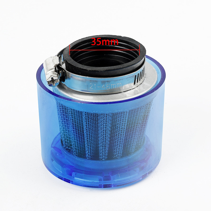 Universaalne sinine 35mm 38mm mootorratta mootorratta õhufiltri puhasti ATV PIT Dirt Bike Pritsmekindel