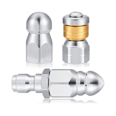 Κεφαλή ψεκαστήρα 1/4 ιντσών από ανοξείδωτο χάλυβα Καθαριστικό υψηλής πίεσης DrainSewerCleaningPipeSewer Spraying Quick Plug Lase Drain Solution Tools NozzleTools