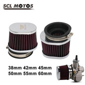 SCL MOTOS 38 χιλιοστά 42 χιλιοστά 45 χιλιοστά 50 χιλιοστά 55 χιλιοστά 60 χιλιοστά φίλτρο αέρα μοτοσικλέτας Καθαριστικό κάλυμμα αέρα μοτοσικλέτας για Yamaha Kawasaki Suzuki Honda