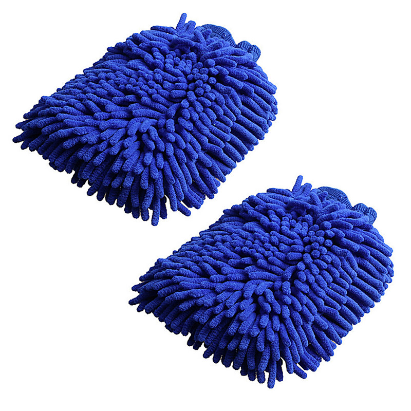 2 buc/pachet Mănușă de spălat mașină Lustruire interioară exterioară de uz casnic Praf îngroșat Îndepărtează detaliile Mănuși de curățare reutilizabile Ultra Moale