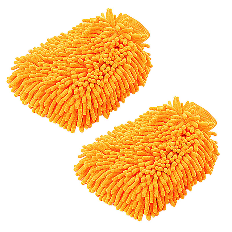 2 buc/pachet Mănușă de spălat mașină Lustruire interioară exterioară de uz casnic Praf îngroșat Îndepărtează detaliile Mănuși de curățare reutilizabile Ultra Moale