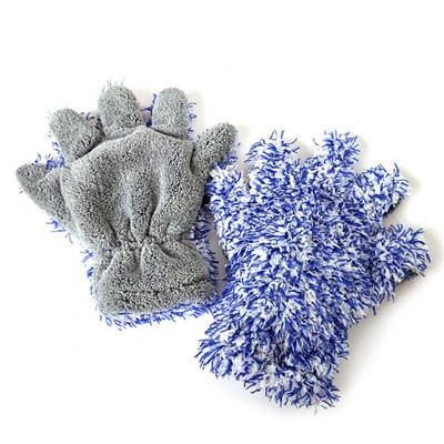 Εργαλείο πλυσίματος γαντιών καθαρισμού αυτοκινήτου μαλακό Coral Fleece Water Absorb Five Finger