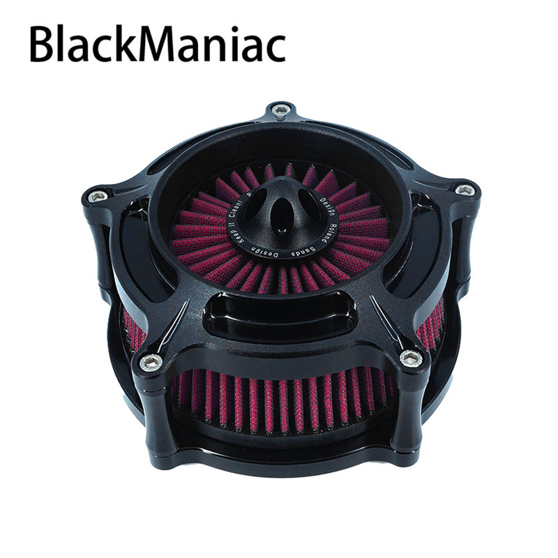 RSD turbiini õhupuhasti mattmust sisselaskefilter Harley Sportster XL 883 Dyna V-Rod Softail Fat Boy Touring Ultra FLHR FLHX jaoks