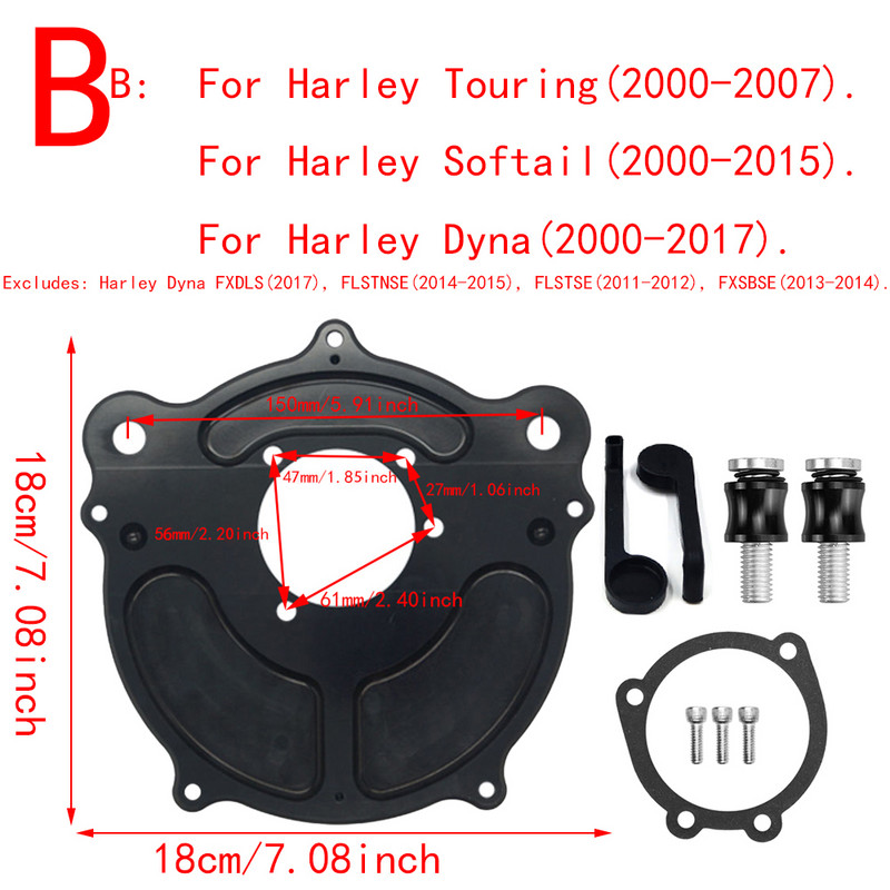 RSD turbiini õhupuhasti mattmust sisselaskefilter Harley Sportster XL 883 Dyna V-Rod Softail Fat Boy Touring Ultra FLHR FLHX jaoks