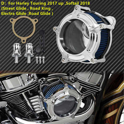 Mootorratta õhupuhasti sisselaskefilter kroom Harley Sportster XL48 Dyna FXDLS Touring Electra Road Glide Softail FLSTNSE jaoks