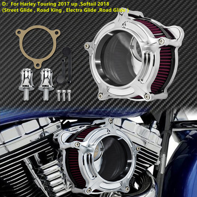 Mootorratta õhupuhasti sisselaskefilter kroom Harley Sportster XL48 Dyna FXDLS Touring Electra Road Glide Softail FLSTNSE jaoks