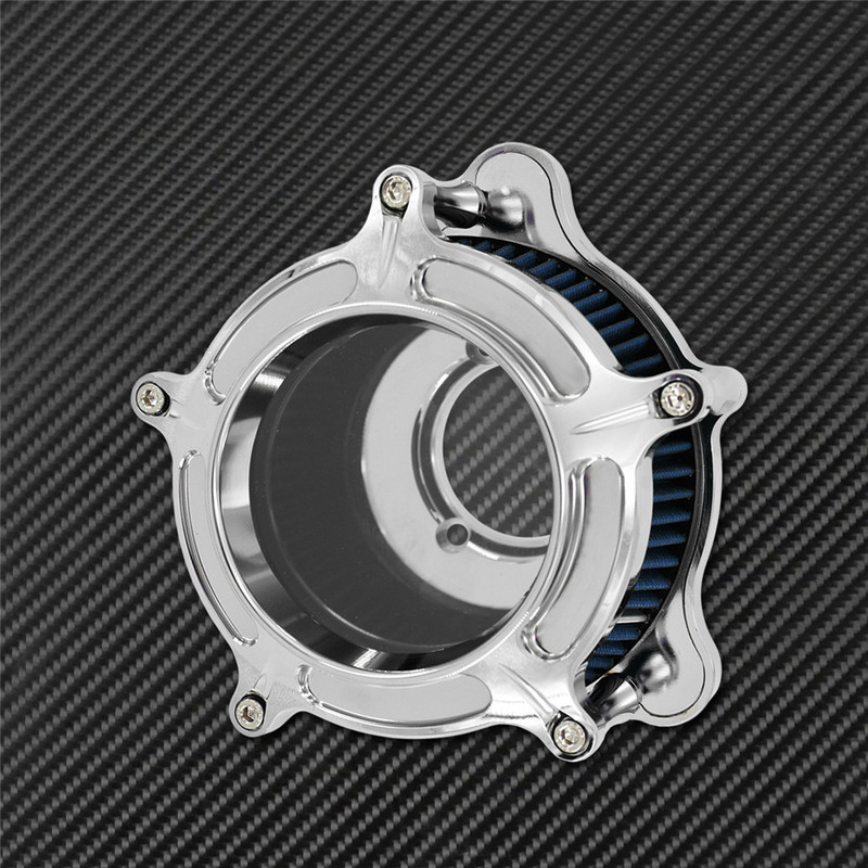 Mootorratta õhupuhasti sisselaskefilter kroom Harley Sportster XL48 Dyna FXDLS Touring Electra Road Glide Softail FLSTNSE jaoks